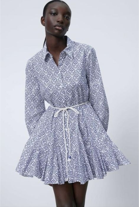 Літня легка бавовняна сукня міні плаття Zara XS - S - M