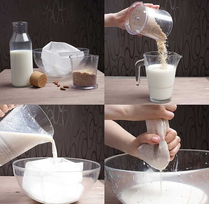 Woreczek do mleka roślinnego nut milk bag 10x15 cm