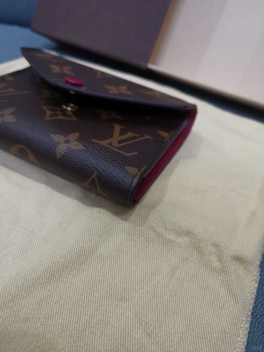 Louis_Vuitton Victorine Monogram Mały Portfel Róża czerwona