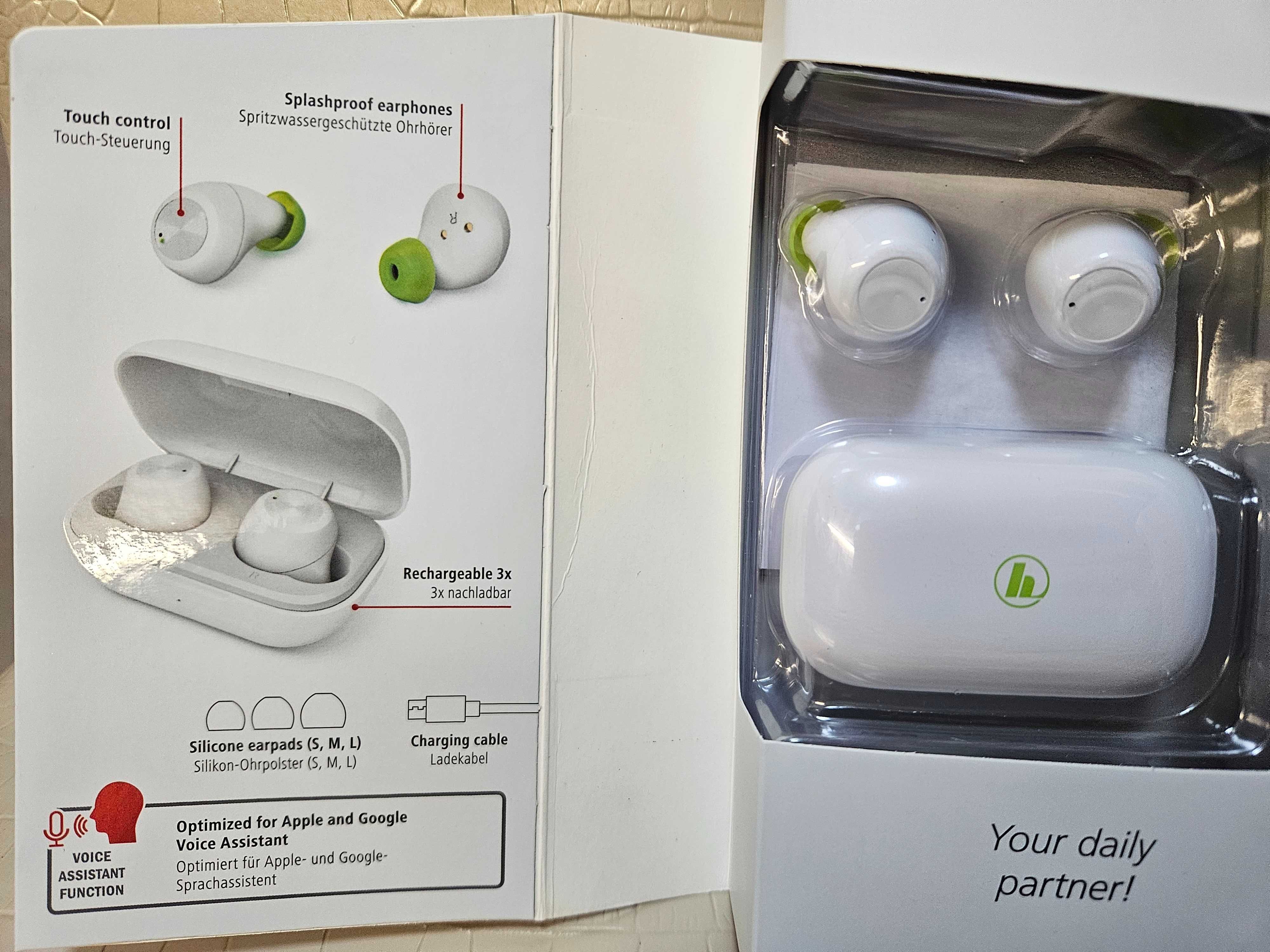 Бездротові Bluetooth навушники Hama Spirit Chop 184081 White, НОВІ
