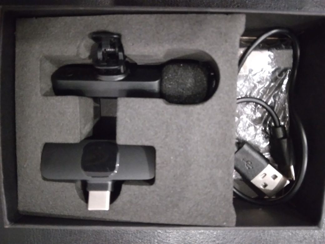 Microfone Bluetooth Wireless Lavalier + Acesorios Pra Android