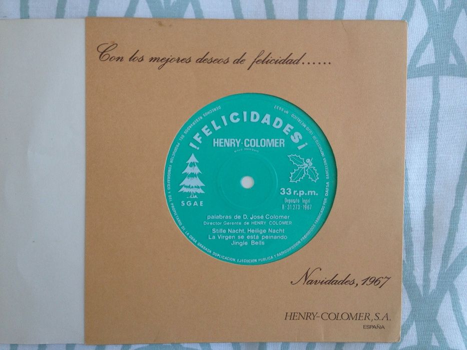 Disco vinil Natal vintage (33 rpm)