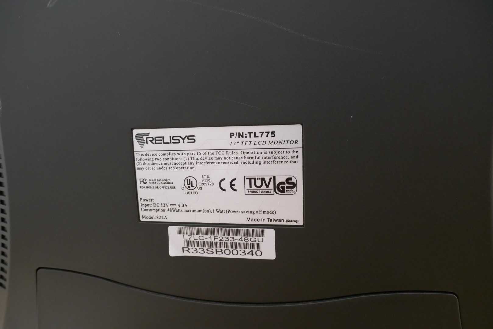 Monitor LCD 17" Relisys TL775