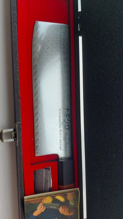 Скидка. Японский нож для нарезки Nakiri Nagishiro — VG-10, 67 слоёв ст