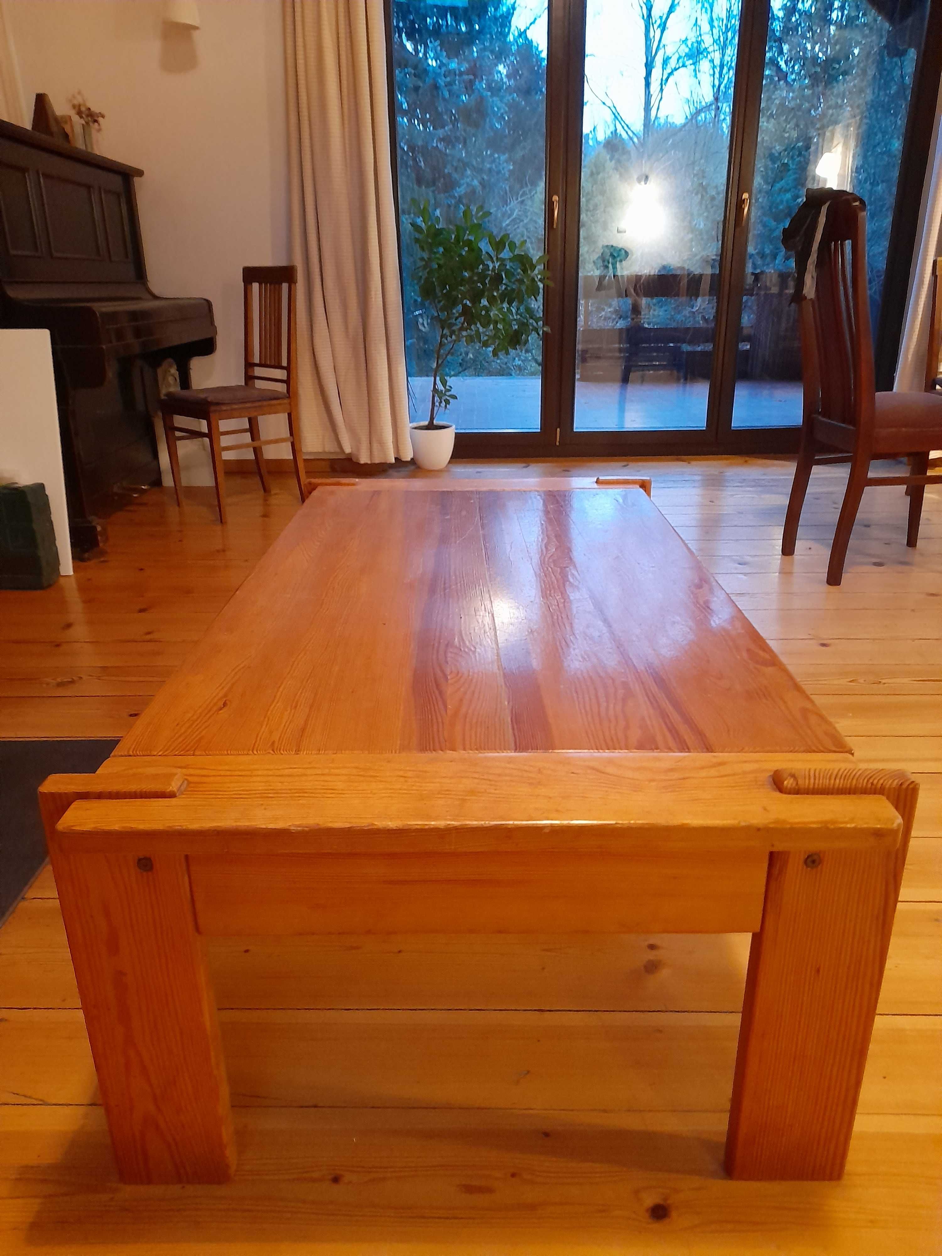 Stół drewniany typu ława: wys 47cm, szerokość 70 cm, długość 140 cm