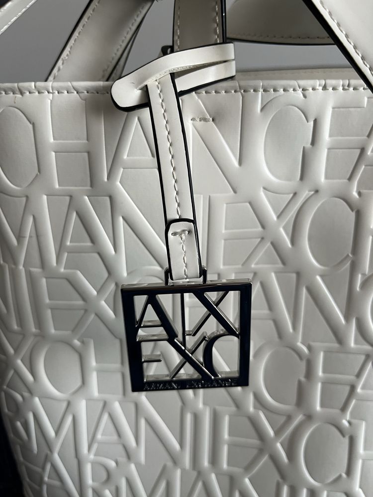 Armani Exchange torebka biała A4 jak nowa!