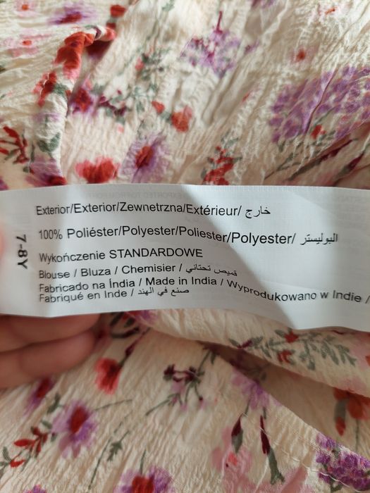 Top florido 7/8 anos novo