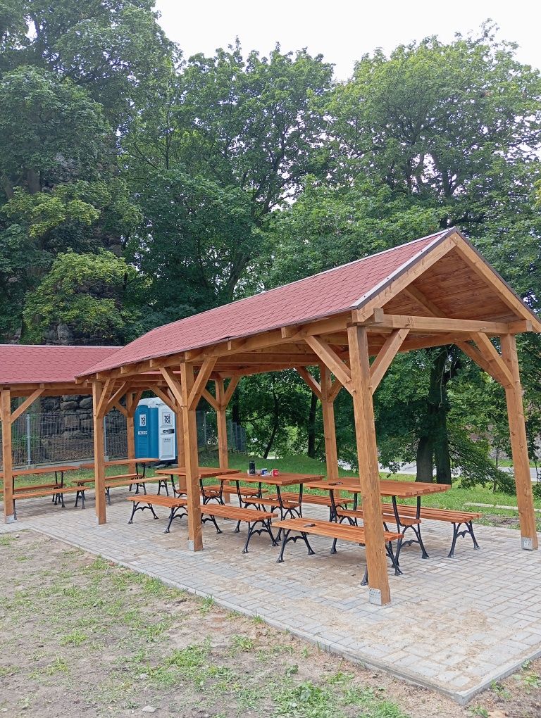 Wiaty altany zabudowy tarasów