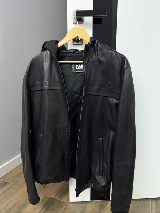 Чоловіча шкіряна куртка Karl Lagerfeld