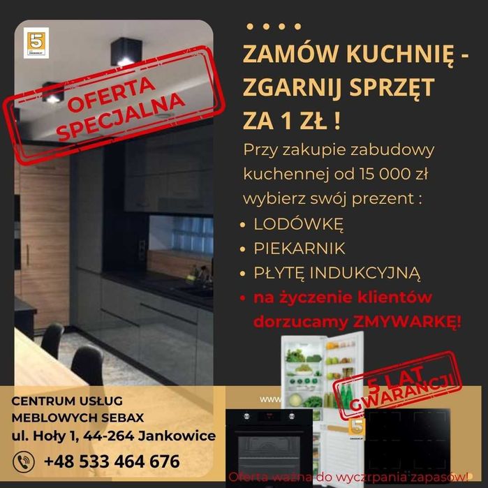 Kuchnia na wymiar! Wybierz swój sprzęt do zabudowy GRATIS!