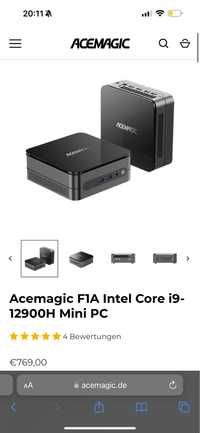 Mini PC Acemagiv F1A novo emplastificado! Intel i9 12900, 32Gb Ram,1tb