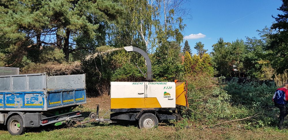 Wycinka drzew, usługi rębakiem, korekty drzew, zrębkowanie