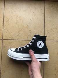 Converse Platform Wysokie 36.5 23cm Czarne Trampki All Star