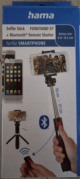 SELFIE STICK nowy ze statywem 57 Bluetooth Czarny.