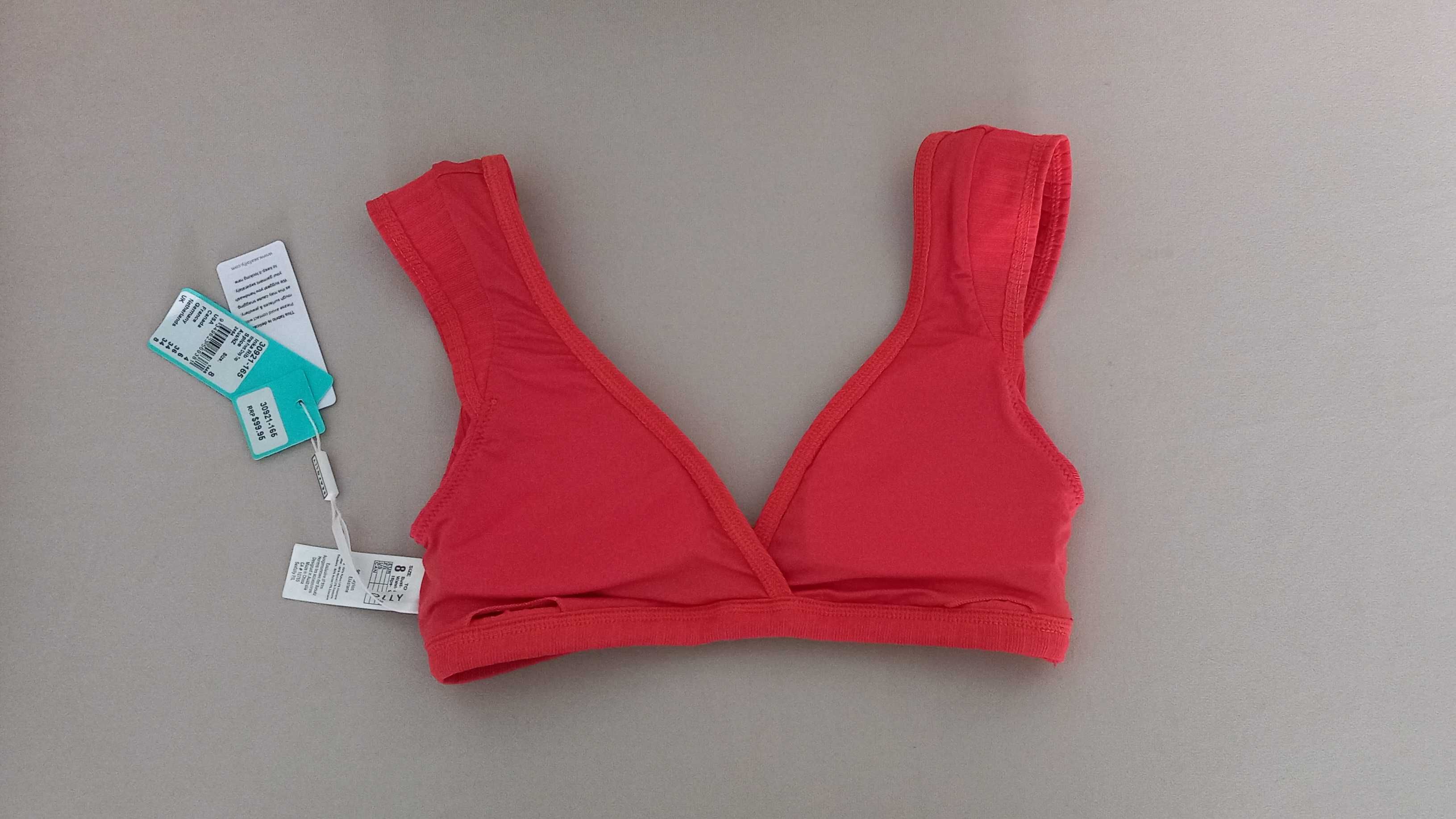 Top de biquini coral Seafolly novo com etiquetas T34