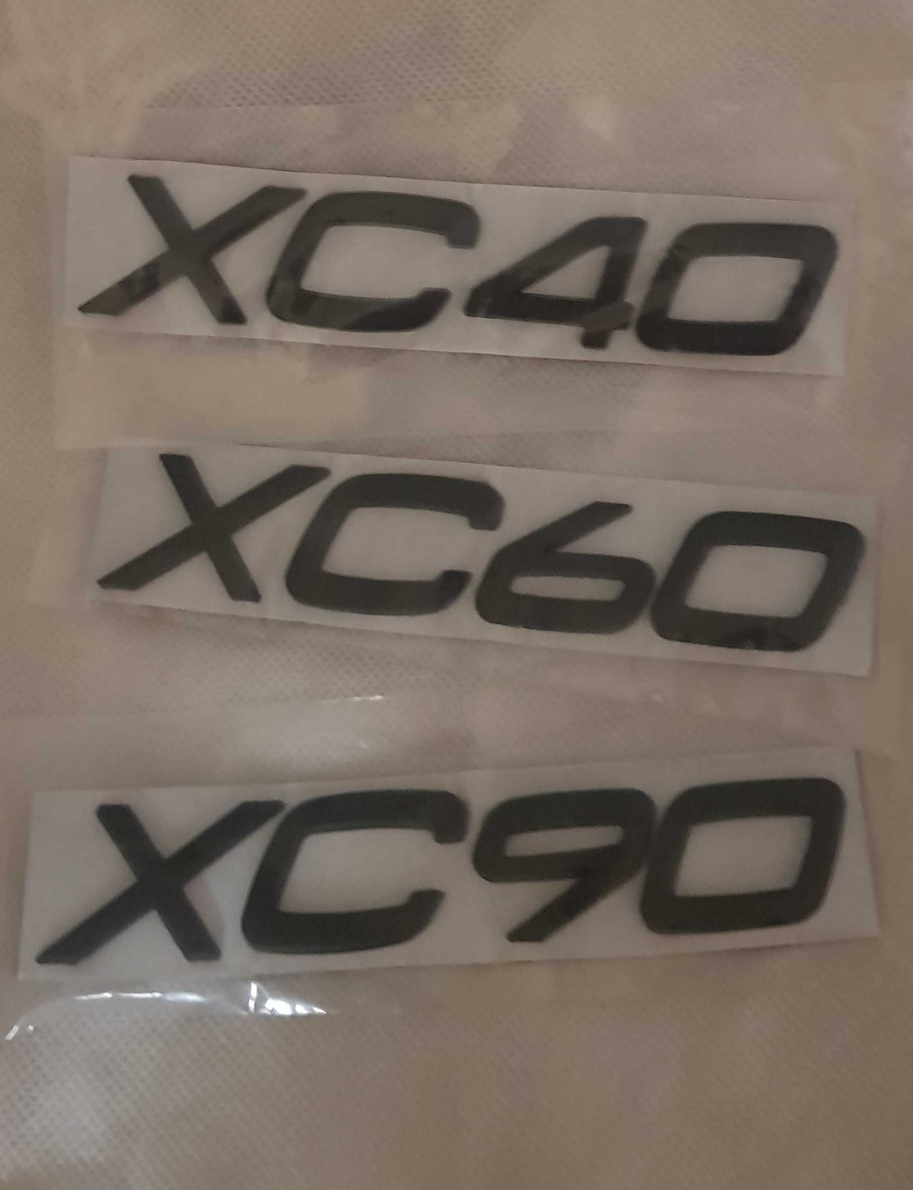 Nowe przyklejane logo emblemat znaczek XC40 XC60 XC90 Volvo czarne