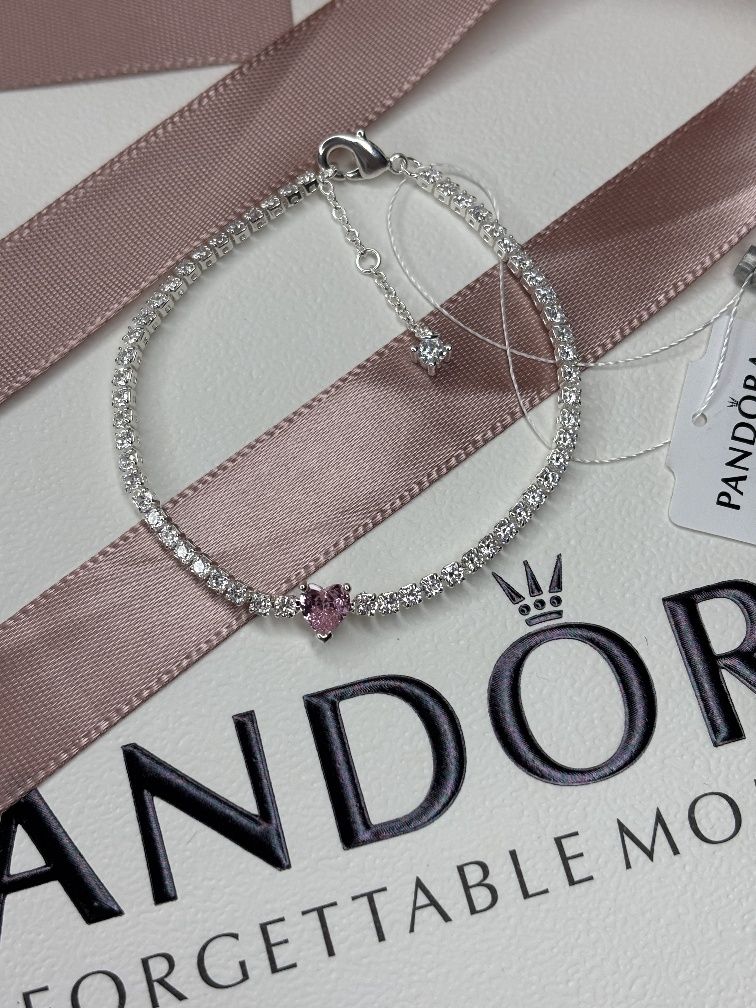 Браслет Пандора Pandora Червоне серце, Біле серце, Рожеве серце