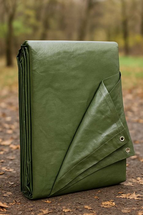 Plandeka 12x6m Wzmacniana Płachta Wodoodporna Okrycie 90gm2