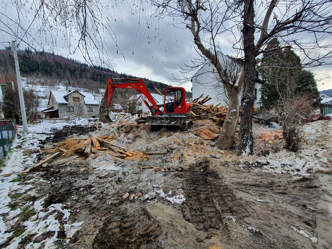 Prace Ziemne usługi koparką minikoparką kruszywa ziemia ogrodowa  tran