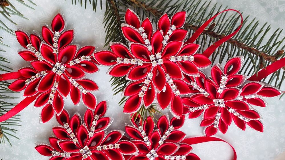 Bombki choinkowe ręcznie dekorowane komplet 3 sztuki