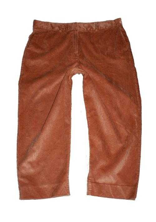 Nude sztruksowe spodnie damskie szerokie 48