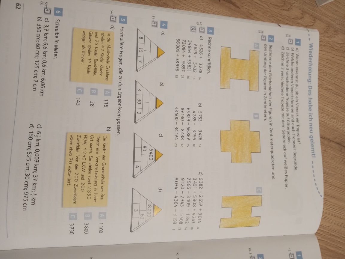 Nussknacker do kl. 4, Matematyka po niemiecku