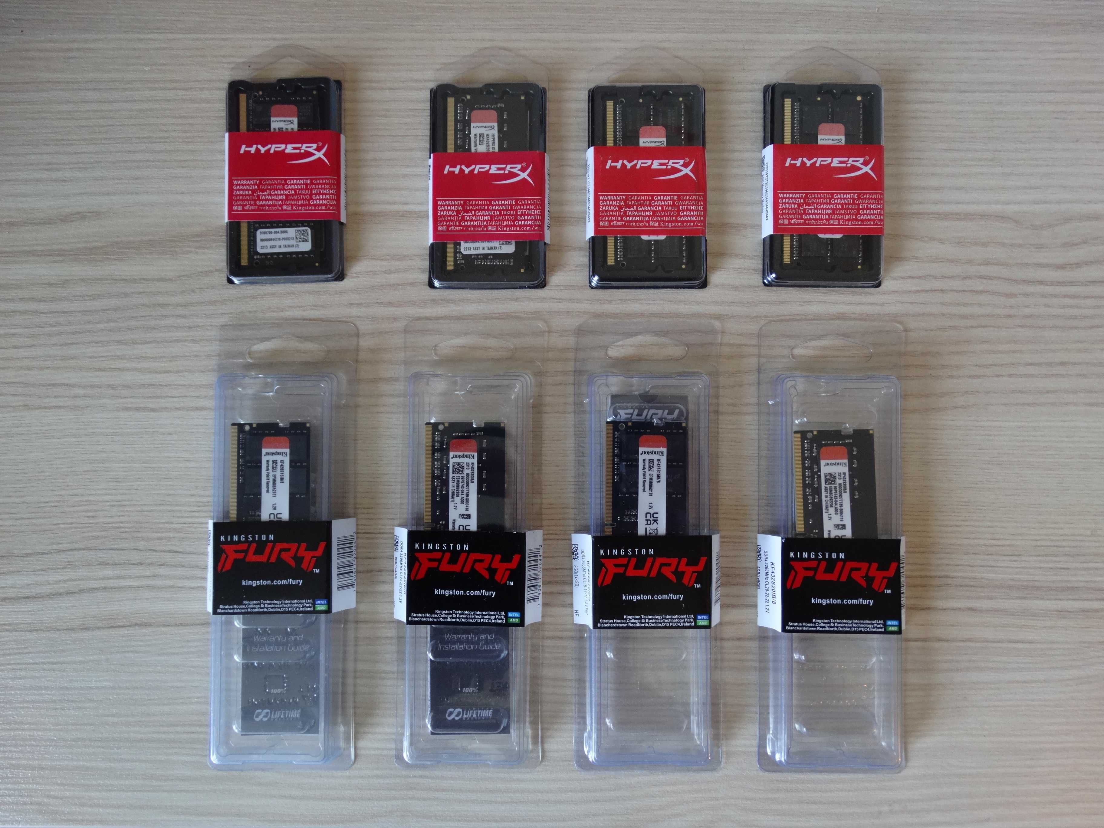 оперативная память ноутбука Kingston FURY и HyperX Impact DDR4 8Gb