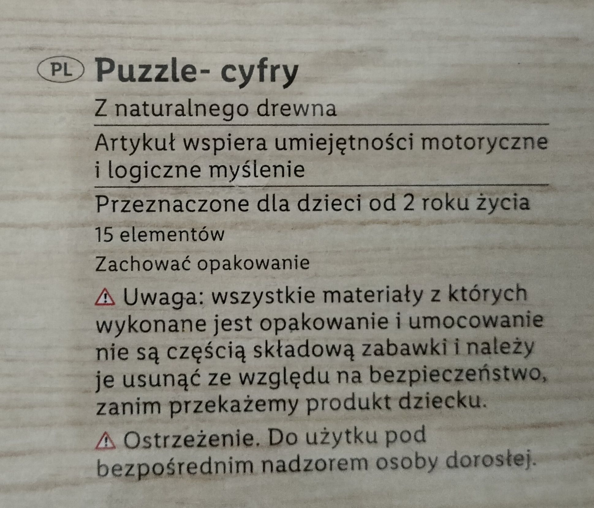 Układanka edukacyjna / Puzzle z drewna jamnik Playtive