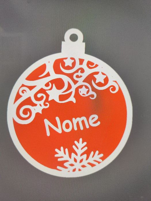 Decoração para árvore de Natal com nome personalizado