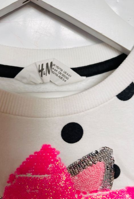 Hm bluza ze słodkim kotem, kotkiem CEKINY 110 116