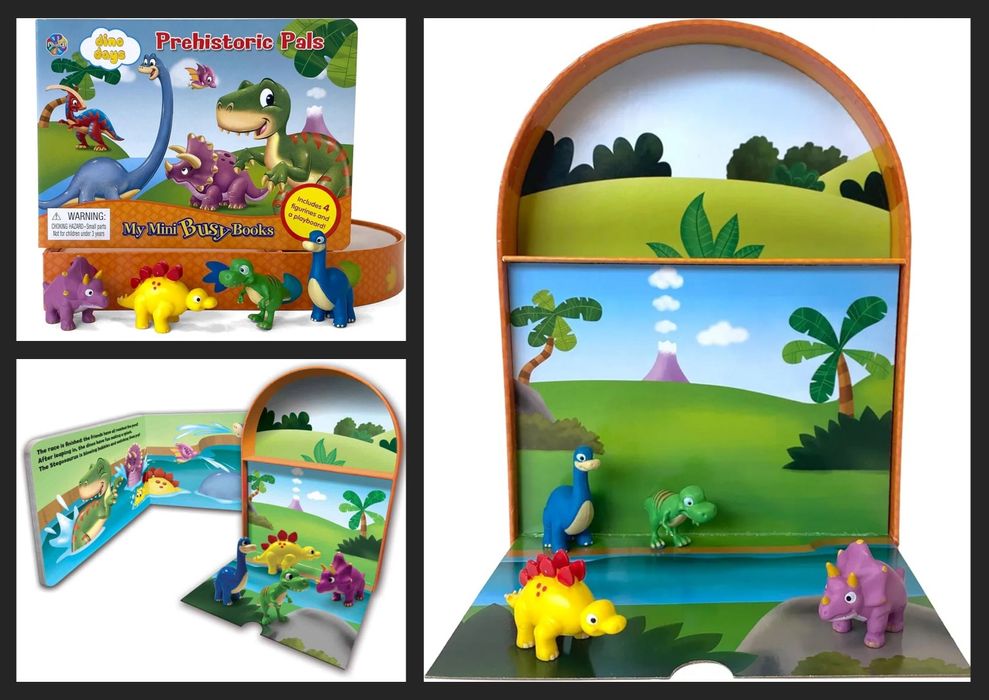 Prehistoric Pals My Mini Busy Books książka z figurkami po angielsku