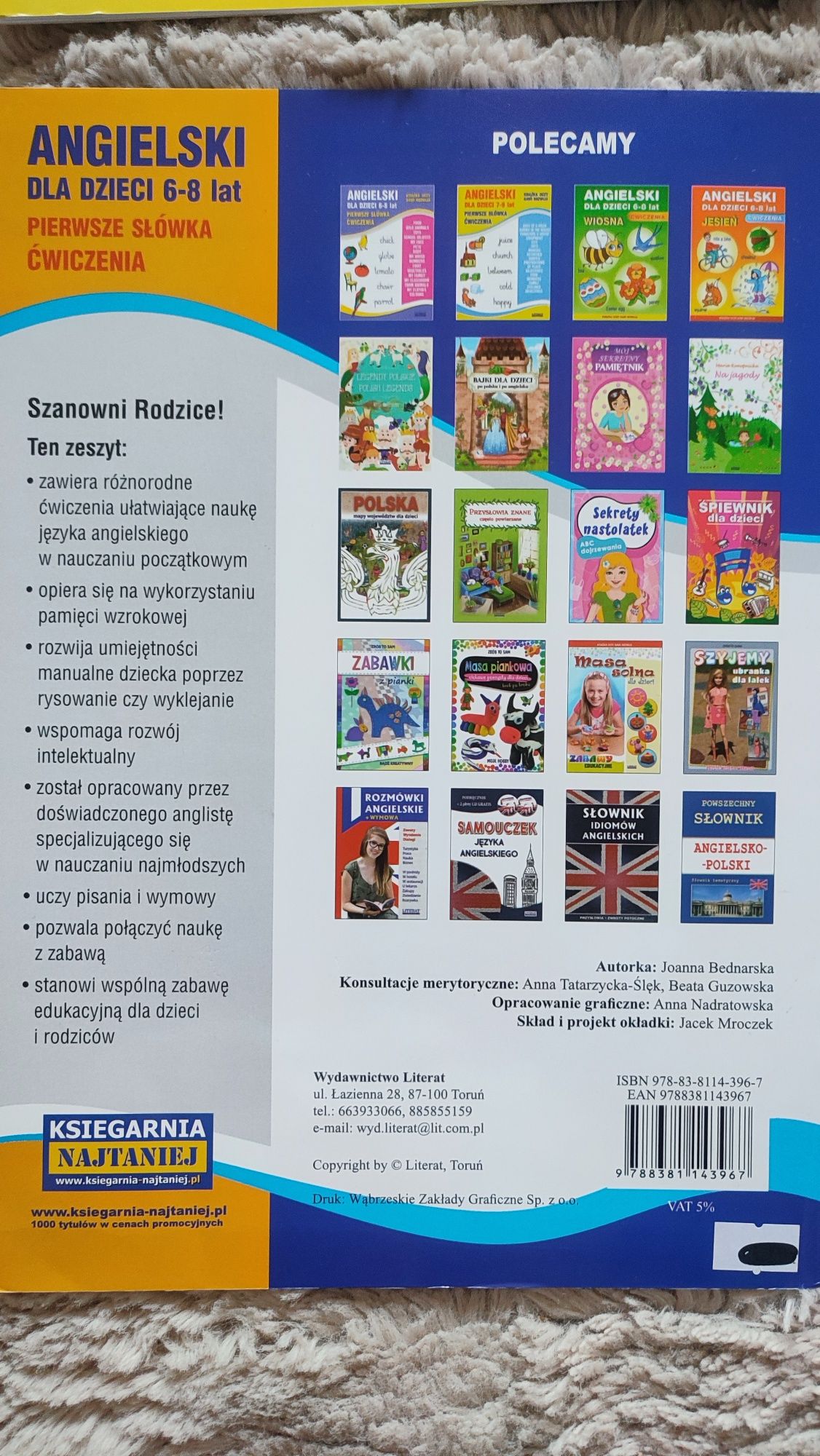 Angielski dla dzieci 6-8 lat zestaw 11 ćwiczeń