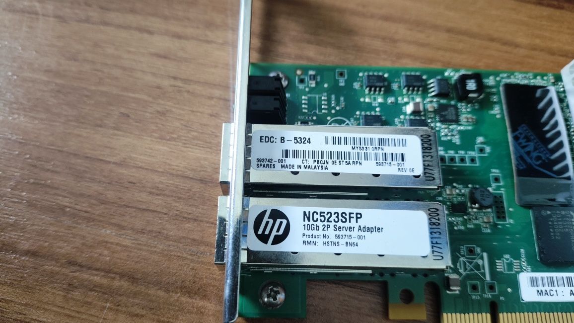 Placas de red HP NC523SFP - 10Gb - Dois conectores SFP+