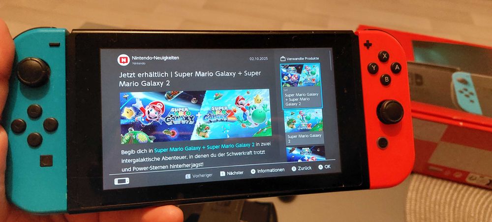 Nintendo Switch, gwarancja, dodatkowy pad i gra.