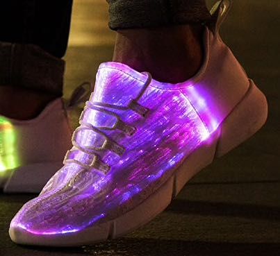 Buty LED ze światłowodem Hit różowe świecące rozmiar 39