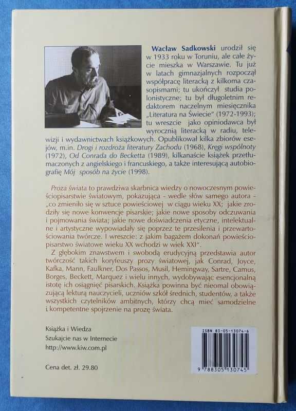 Sadkowski - Proza świata. Szkice do obrazu powieściopisarstwa XX wieku
