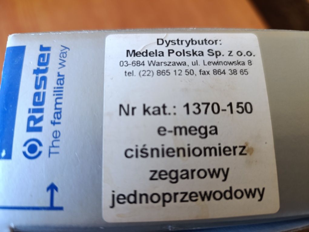 Riester ciśnieniomierz zegarowy,nowy