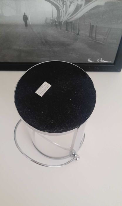 Świecznik, lampion, latarnia, srebrny Jysk.