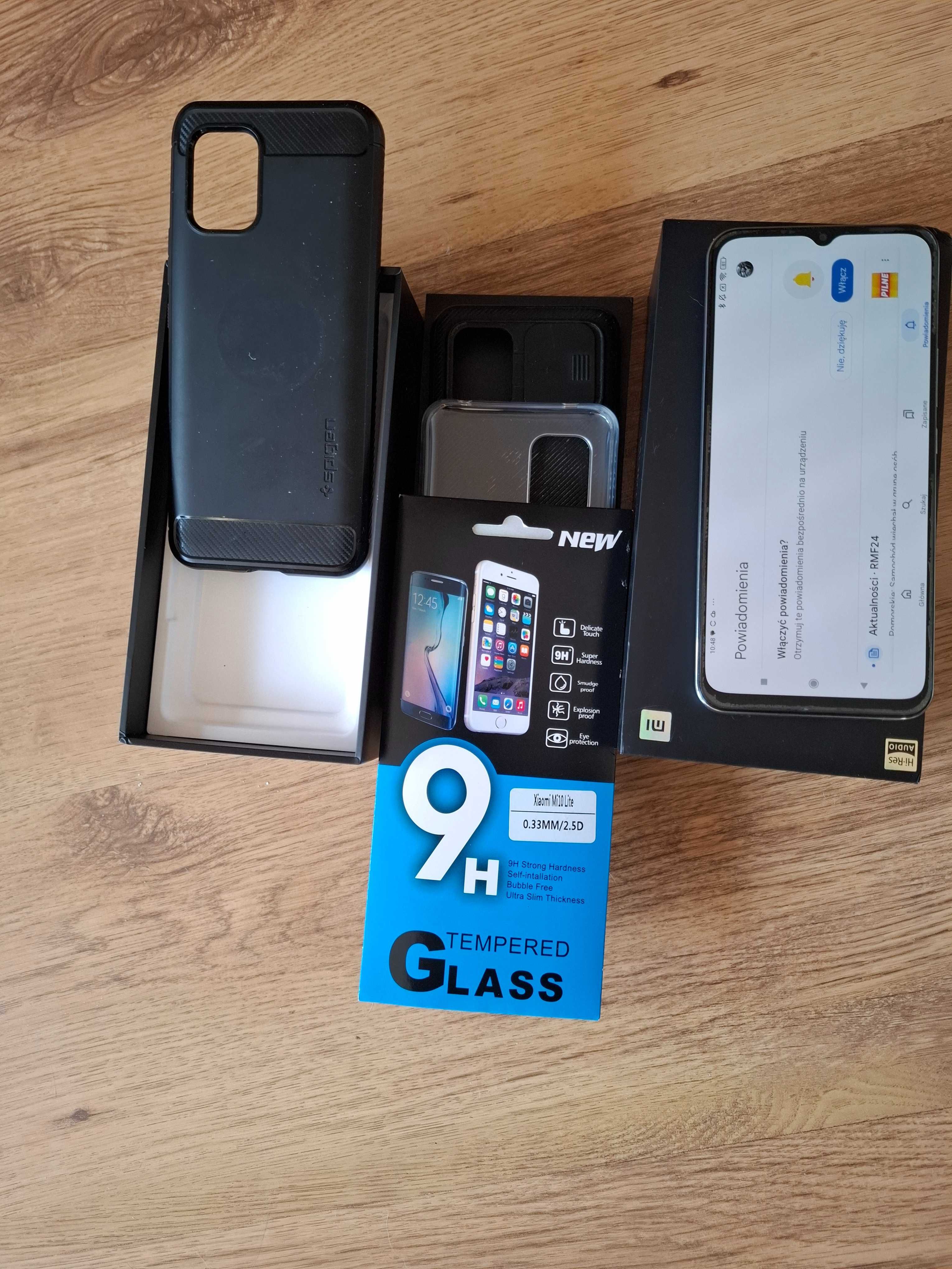 Smartfon telefon Xiaomi Mi 10 Lite  - cały zestaw