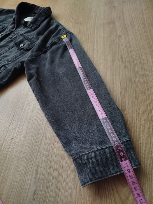 Куртка джинсова чорна графіт Розмір L жіноча оверсайз