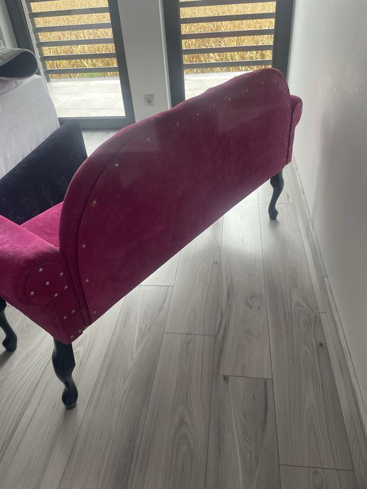 Ławeczka glamour pufa pikowana ławka