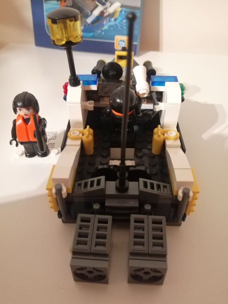 Łódź policyjna, motorówka, policja, play tive,klocki kompatybilne Lego
