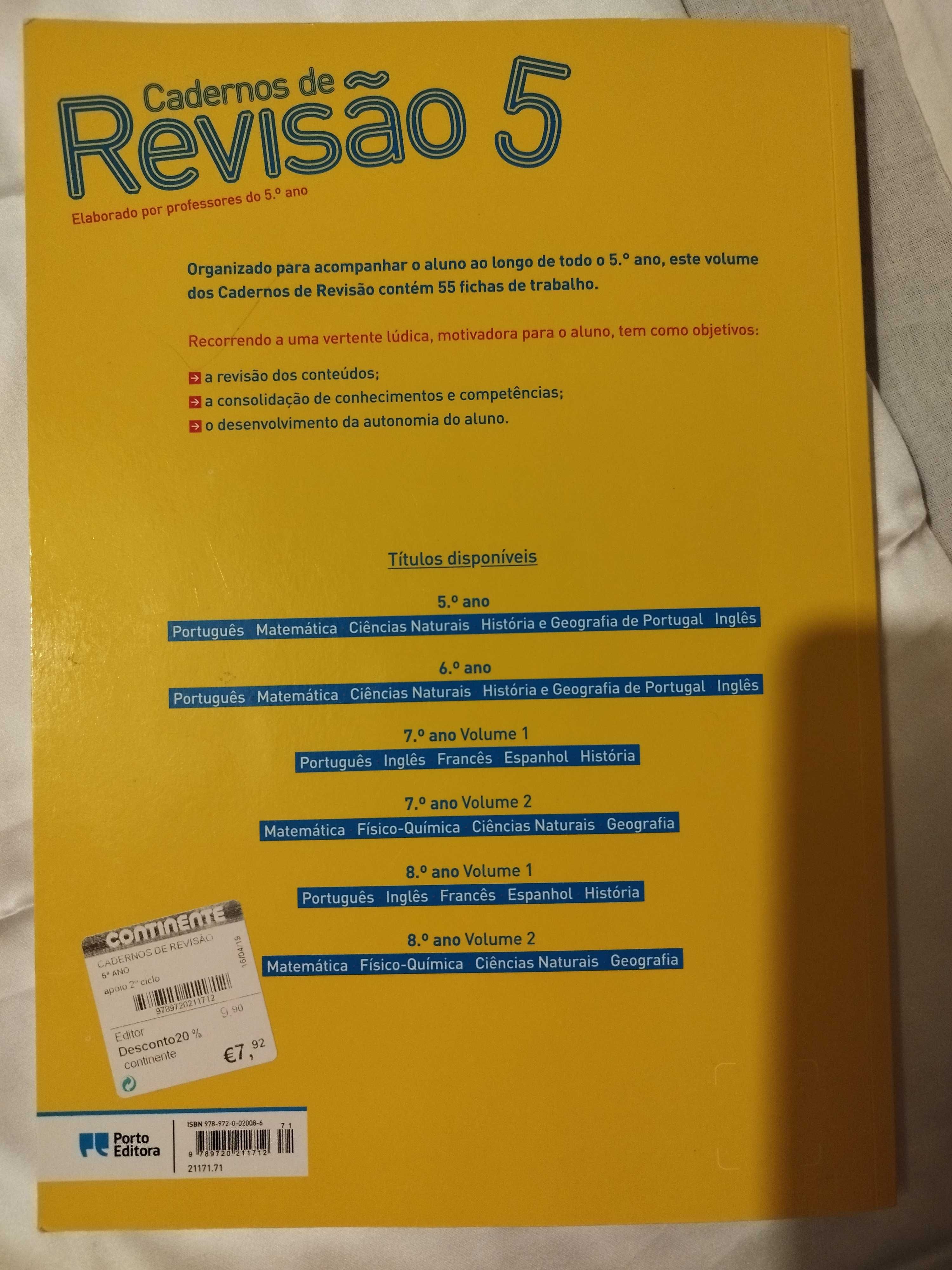 Caderno de revisões