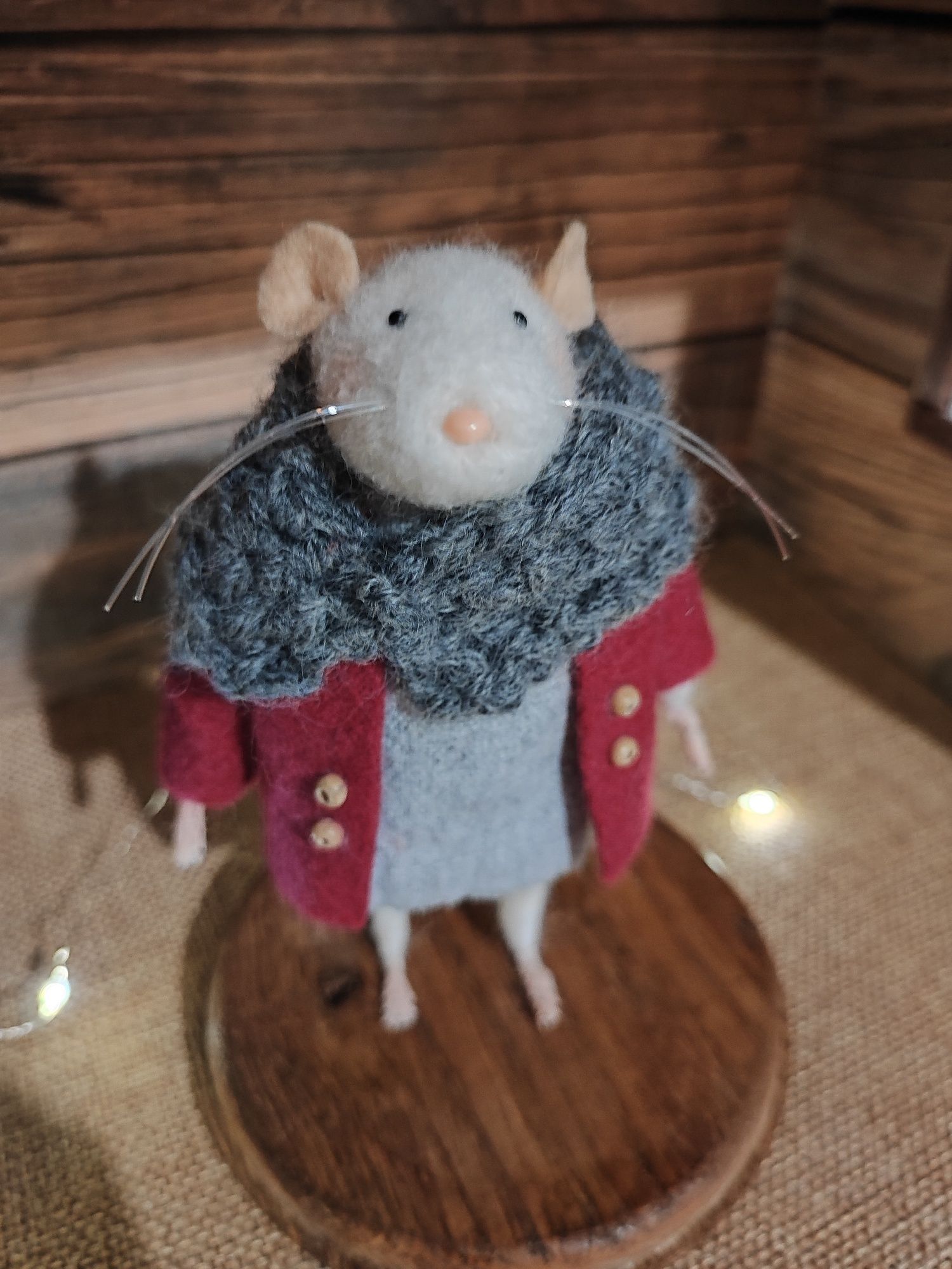 Myszka Fiszka myszka z filcu jak maileg na prezent handmade