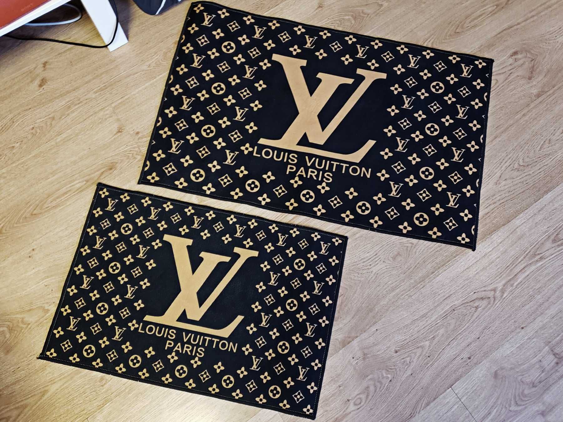 Коврик ковер килим текстильный безворсовый комплект лого Louis Vuitton