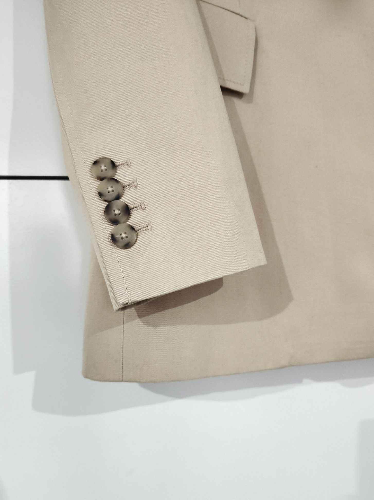Marynarka Massimo dutti 34 XS beżowa kremowa bawełniana lniana