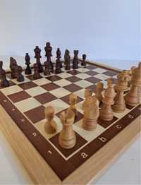 Jogo de Xadrez Classico Rei 9cm - Tabuleiro duplo para Damas (madeira)