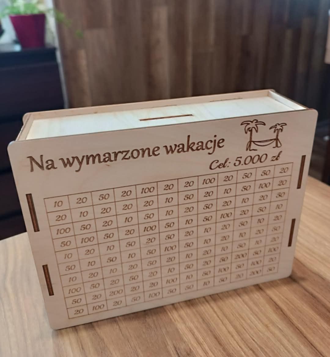 Personalizowana skarbonka wykreślanka, duża, kolory, dedykacje