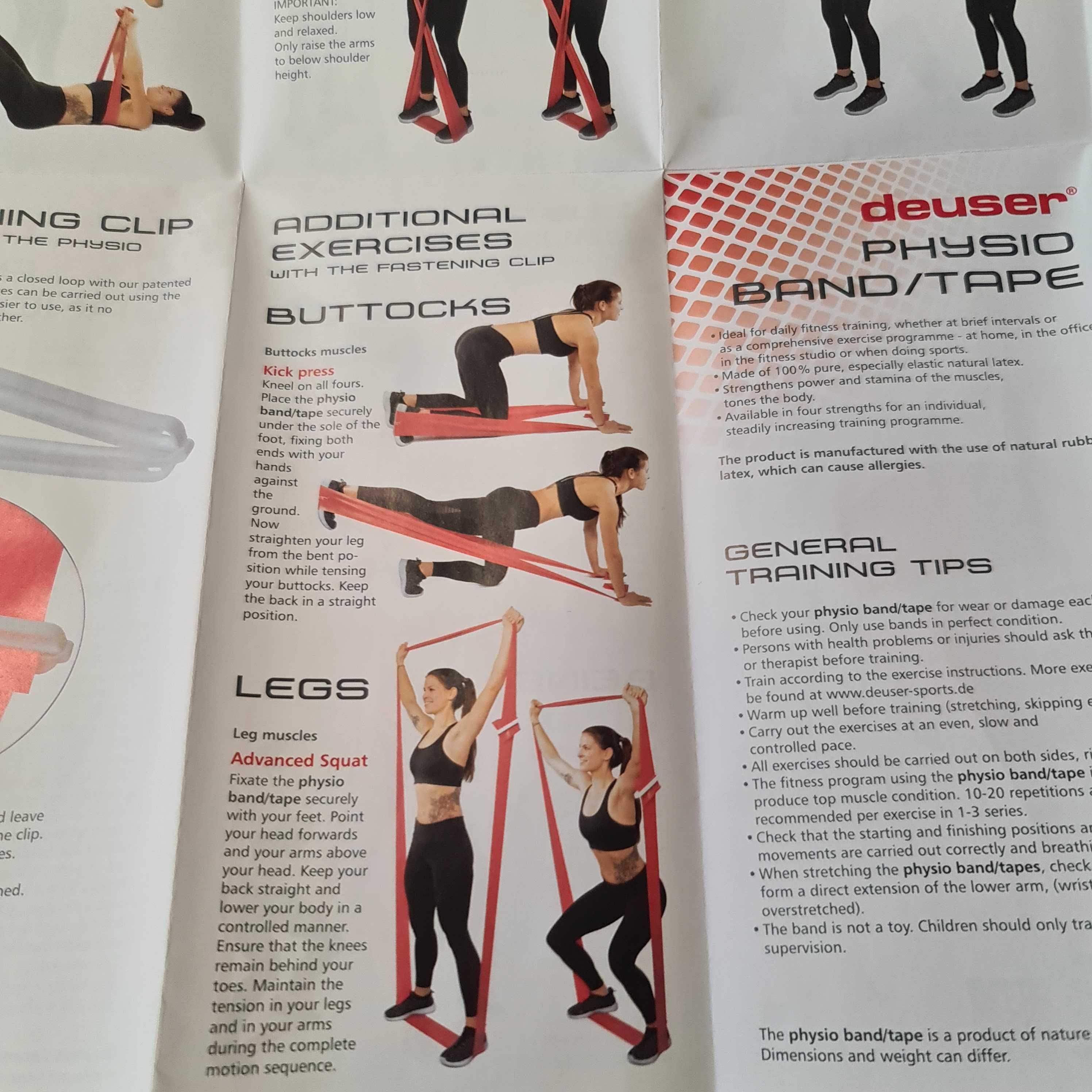 Taśma do ćwiczeń Deuser Physio Band - zielona