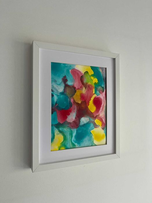 Pintura abstrata em acrílico